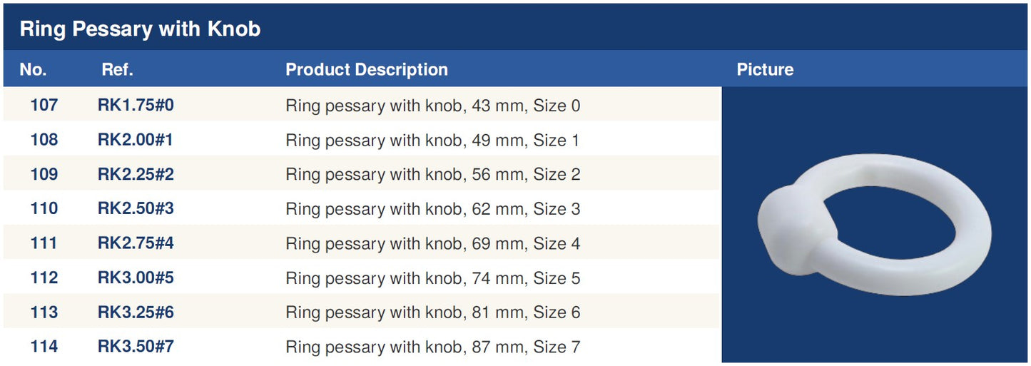 Ring Pessary with Knob